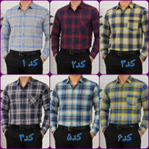 پیراهن مردانه چهار خونه آستین بلند پنبه کش