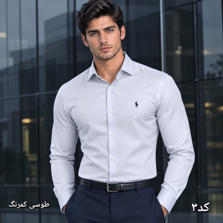 پیراهن آستین بلند مردانه پارچه دوشین قواره آزاد