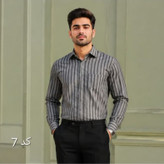 پیراهن راه راه مردانه آستین بلند اندامی