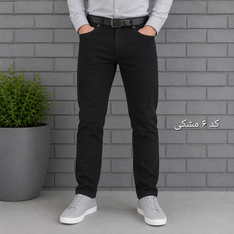 شلوار جین مردانه راسته پنبه فلامنت - شلوار لی مردانه313