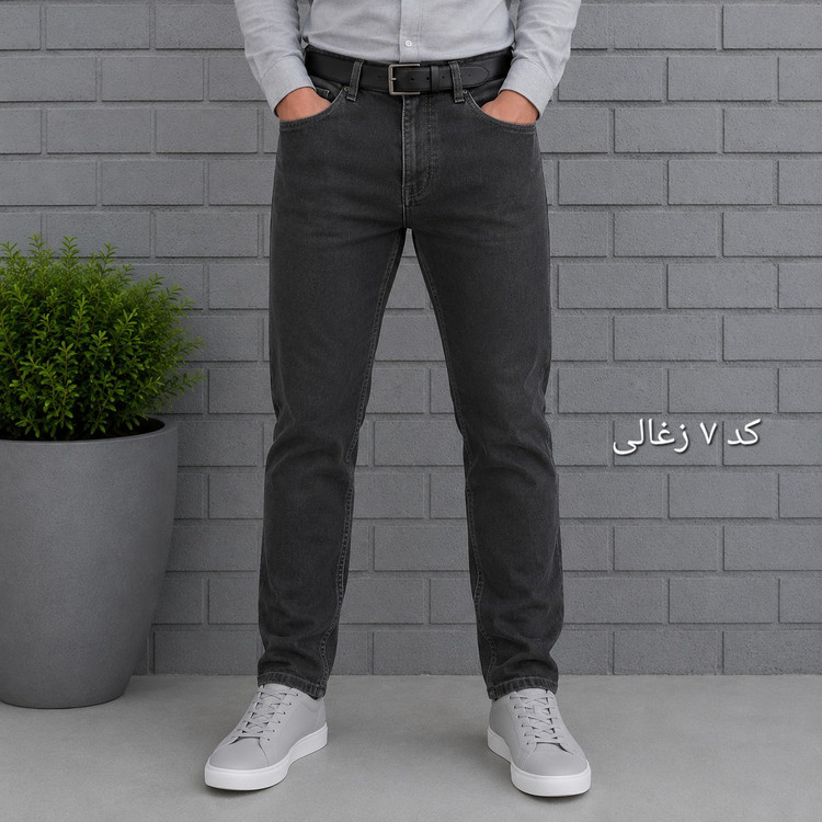 شلوار جین مردانه راسته پنبه فلامنت - شلوار لی مردانه313